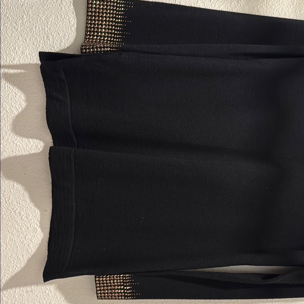 Tory Burch Black Long Sleeve Top with Gold Studded Design - Picture 5 of 6